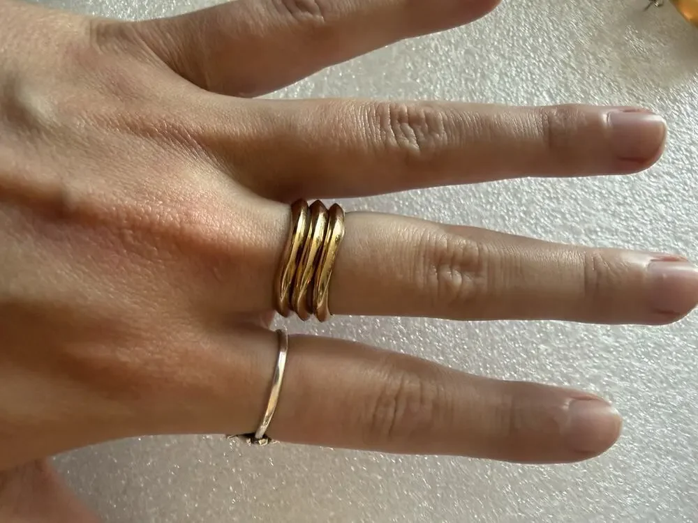 NEW Solo Soko Layered Strand Ring 3 Wave 8
